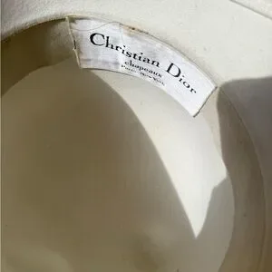 Dior | Accessories | Vintage 96s Christian Dior Ivory Felt  display picture 1